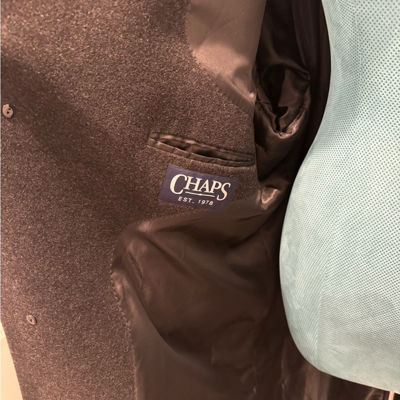 Chaps long wool blend black/grey coat. - Picture 4 of 5